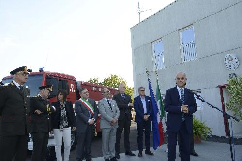 Gianpiero Bocci (Sottosegretario Interni) interviene all'inaugurazione del nuovo distaccamento dei volontari dei Vigili del fuoco - Latisana 27/09/2017